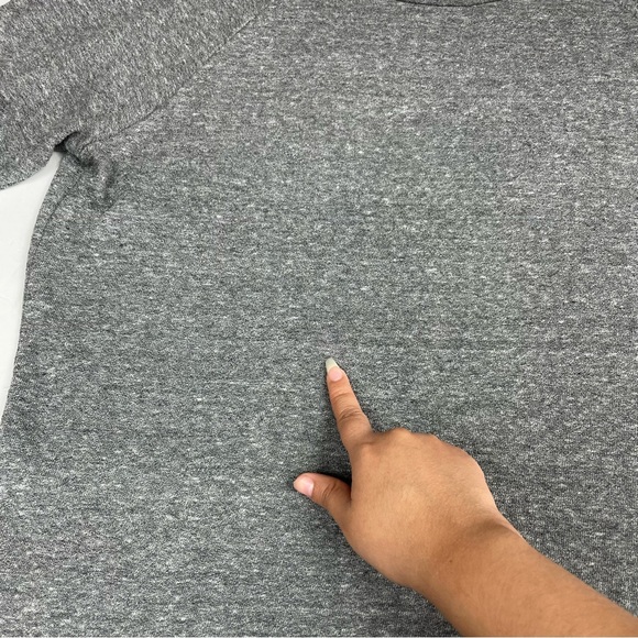 Current/Elliott The Ruffle Sleeve Sweatshirt in Heather Grey Size 2; US Medium - Picture 14 of 16